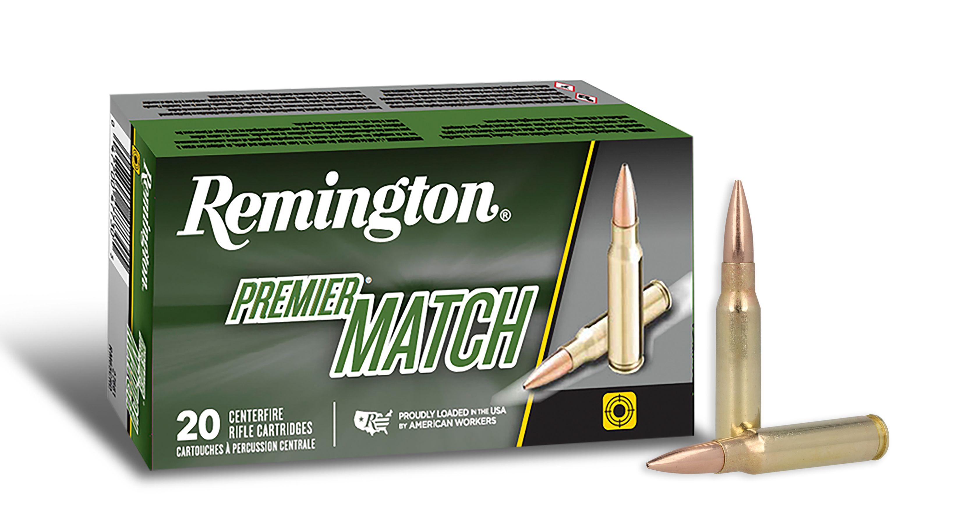 Remington Premier Match 308 Win 168gr BTHP Ammo - Box of 20